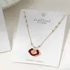 Série Menina Fofa Outono e Inverno Novo Design Colar Brincos Design Original Nicho Fresco Presente para Melhores Amigas