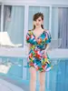 Yan 2026 Nuevo Traje de Baño de una Pieza para Mujer, Estilo Falda, Versión Coreana, Conservador, Cubre Vientre, Adelgazante, Realzador de Busto Pequeño, Traje de Baño para Aguas Termales al por Mayor