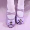 Zapatos de Baile para Niños Lindo Moño Ballet Actuación Zapatos de Garra de Gato Niñas Práctica Baile Cuerpo Garra de Gato 8051