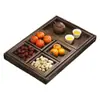 Bandeja de té de madera, bandeja de té, bandeja de té, bandeja de té, té de la tarde de bambú, snack de rejilla de madera, bandeja de frutas secas estilo japonés