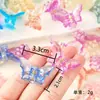 Pinza para el Cabello de Mariposa de Cristal Super Hada, Pasador Colorido, Pinza de Tiburón Pequeña Transparente Simple, Accesorio para el Cabello para Media Cola de Caballo en la Parte Posterior de la Cabeza