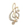 Broche de pérolas de diamante estilo coreano, lindo símbolo musical, elegante, moderno, para combinar com todas as roupas, broche de corpete para meninas