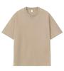 Camiseta de Manga Corta para Hombre de Algodón Puro 250g Talla Us Transfronteriza, Camiseta de Marca Moderna de Color Sólido Holgada, Ropa de Trabajo Unisex, Disponible Impresión de Logo Personalizado