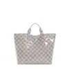 Bolsa Tote Transparente para Cartas Transfronteiriças 2026 Novo Modelo Simples de Grande Capacidade Bolsa de Mão Retro Xadrez Bolsa Feminina
