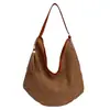 Bolsa de Palha Tecida Estilo Coreano Retro Yuezi Bolsa de Ombro Grande Capacidade Bolsa de Braço Estilo Férias Bolsa de Praia Feminina