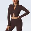 Traje de Fitness Europeo y Americano Traje de Fitness para Mujer Traje Deportivo Sin Costuras Seis Piezas Top para Correr Pantalones de Manga Larga Traje de Yoga