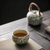 Taza Arhat con patrón Xiangyun de horno Ru de Jiuhuan Taza de té para el hogar Taza de té de porcelana Ru de alta gama Juego de té Kung Fu Taza Maestra Taza Individual