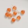 Pequeña Fresca Translúcida Color Caramelo Flor de Tulipán Hoja Vidrio Cuentas Sueltas para Bisutería Pulsera DIY Material para Mujeres Venta al por Mayor
