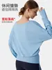 Nueva Chaqueta Deportiva de Verano con Cuello en V y Mangas Murciélago, Corte Holgado para Correr, Entrenamiento, Ropa para Exteriores, Fitness, Pilates, Ropa Casual de Yoga