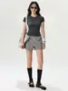 Conjunto de Shorts Esportivos Femininos de Cintura Alta Soltos de Secagem Rápida Verão Outdoor Corrida Treinamento Pilates Yoga Fitness Bermudas
