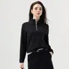 Camiseta interior básica de lana merino de color liso con media cremallera para pareja, antibacteriana 10A, cálida de manga larga, en stock