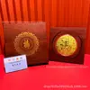 Ouro Puro 999 Dragão Criativo Trazedor de Sorte Ornamento Decoração de Madeira Conjunto de Presente Exquisito Atacado Direto