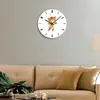 Reloj de Pared Silencioso Creativo Decoración de Pared con Patrón de Animales de Dibujos Animados Celebrante en Línea para Habitación Infantil Oso Mengmeng