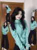 Chamarra sudadera corta con capucha para mujer de Shandong Jimo, nueva estilo coreano casual cárdigan para otoño temprano 2026 para personas petite