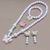 Novo conjunto de colares infantis, best-seller transfronteiriço, fofo colar de borboleta iridescente para meninas, joias e acessórios para meninas