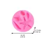 Molde de bolo DIY concha estrela-do-mar molde de silicone silicone líquido molde de bolo de fondant L008