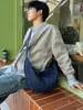 Bolso de mezclilla de gran capacidad de moda transfronterizo 2026 nuevo de verano versátil tipo empanada, bolso de hombro y cruzado simple para el día a día