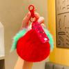 Buen Caqui Peluche Caqui Colgante Llavero Adornos Colgantes Caqui Ruyi Adornos Colgantes para Coche Pelo de Conejo Rex Imitación Regalos de Mano