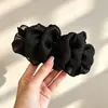 Grampo de Cabelo Banana Nuvem de Gaze com Bolinhas Coreano Presilha Retro para Rabo de Cavalo Alto Vertical Mostra Volume do Cabelo Parte de Trás da Cabeça Versátil