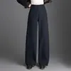 Calças casuais pantalona para mulheres, calças de cintura alta, novo estilo outono 2026, populares este ano, modelagem solta, afina a silhueta, calças de perna reta, estilosas