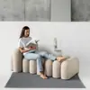 Banqueta de Tela Nórdica al Pie de la Cama Taburete de Entrada Vestidor Entrada Creativo Taburete para Cambiar Zapatos Banco Sofá Simple de Lujo Ligero Sala de Estar