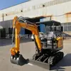Excavadora tipo 16, una miniexcavadora multifuncional, adecuada para demolición en interiores, paisajismo y limpieza de terrenos; una miniexcavadora sobre orugas