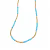 Collar de cuentas con piedras chapado en oro real de 18k, cadena para la clavícula de lujo ligero de nicho de alta gama, collar para mujer estilo vintage francés
