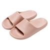 Zapatillas Qichu Liangpin de suela gruesa color moca, ligeras, para el hogar, para parejas, para exteriores, con estampado de cuero, sandalias de verano sin cordones