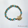 [Ventana de flores góticas] Pulsera de cuentas de cristal con espejo ovalado estilo retro de Phnom Penh hecha a mano