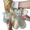 Calcetines Nuevos con Lazo para Mujer, Calcetines Cortos de Lunares con Puño de Burbuja, Calcetines Finos Antideslizantes para Primavera, Otoño y Verano, Calcetines Cortos de Tubo de Zhuji Hosiery