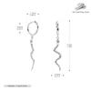 Comércio Exterior Transfronteiriço Novo Prata Esterlina 925 Atacado Europeu e Americano Nicho Luxo Leve Brincos de Zodíaco Cobra Brincos de Argola de Orelha da Moda
