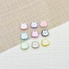 Colorido Lindo Pata de Conejo Pintura Goteando Aceite Aleación Hecho a Mano DIY Abalorios Cadena para Teléfono Móvil Collar Accesorios de Joyería para el Cabello