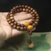 Pau-rosa Preto 8mm Contas Estilo Antigo Contas de Buda Pulseira de Madeira Lótus Pulseira Rosário Estilo Chinês Simples Brinquedo Cultural Joia de Mão Atacado