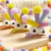 Lindo Pasador de Peluche de Primavera, Chico Divertido y Gracioso de Ojos Grandes, Pasador de Chica con Palo Retorcido Colorido, Accesorio para el Cabello Divertido de Dibujos Animados