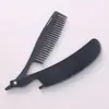 Mini Peine Plegable de Acero Inoxidable para Barba, Herramienta de Estilismo para Patillas de Hombre, Peine Portátil para Barba