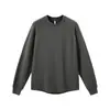 Ropa de Hombre Jie Zhan Derong Camiseta Cálida de Manga Larga Raglán 26 Nueva Moda de Primavera Marca Color Sólido Holgada Cuello Redondo Camiseta Básica