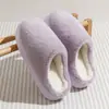 Pantuflas de Algodón para Mujer Invierno Nuevo Hogar Interior EVA Suela Gruesa Antideslizante Pareja Cálidas Domésticas Pantuflas de Algodón con Forro Polar para Hombre