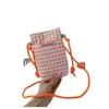 Bolso pequeño cruzado transfronterizo 2025 nuevo, bolso de compras para teléfono a cuadros fresco estilo coreano, bolso de hombro versátil dulce y genial para niñas
