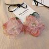 Brincos de Tassel com Flor de Renda Super Fada Agulha de Prata Pérola Amor Studs Pequenos Doces Frescos Brincos de Nicho Estilo Mori para Mulheres