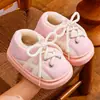 Novas Pantufas de Algodão EVA de Inverno 2026 para Crianças Meninas, Superfície de Couro, Impermeável, Pai-Filho, Antiderrapante, Quente, Sapatos de Algodão de Inverno para Meninos