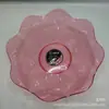 Nuevo Plato de Frutas de Cristal Multicolor, Vajilla Doméstica Resistente a Caídas, Plato de Frutas Creativo, Plato de Frutas Redondo Transparente para Mascotas Perezosas
