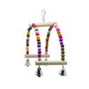 Juguete para loro juguete para pájaro cuentas de colores columpio soporte soporte de barra soporte de columpio de semicírculo soporte de escalera de columpio Amazon AliExpress