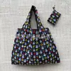 Bolsa de Compras Dobrável de Grande Capacidade Transfronteiriça Desenho Animado Japonês Impermeável Tecido Oxford Bolsa Ecológica Bolsa de Ombro Único para Compras Atacado