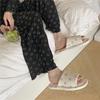 Uso en Interiores en Casa Moda de Verano para Mujer Tendencia Dormitorio Estudiantil Estilo Japonés y Coreano Zapatillas de Tela Estilo Tejido Japonés y Coreano