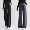 Calça de Maternidade Plus Size 200 Jin Outono Roupa Externa 2026 Nova Calça de Arroz Glutinoso Plus Size Sem Aperto na Barriga Calça de Perna Larga Petite