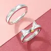 Anillo de pareja de gato colorido anillo para hombre y mujer diseño lindo de nicho anillo abierto ajustable