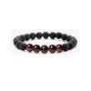 Pulseira de Pedras Preciosas 8MM Pulseira Redonda com Contas para Homens e Mulheres Contas de Cristal Ágata Pulseira Elástica com Contas terno Transfronteiriço