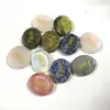 Piedra Natural Tallada Ovalada para Deseos Piedra para el Pulgar Plana de Doble Cara Piedra de la Tranquilidad 25*30mm Regalo de Bendición