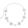 Cadena de cintura de metal bohemio con girasol para playa para mujer, cinturón decorativo de falda retro a la moda, joyería transfronteriza europea y americana