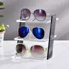 Suporte Exibidor de Óculos, Joias em Acrílico Transparente e Colorido, Desmontável, de 3 Camadas, Escalonado, Personalizado, Adequado para Lojas de Varejo